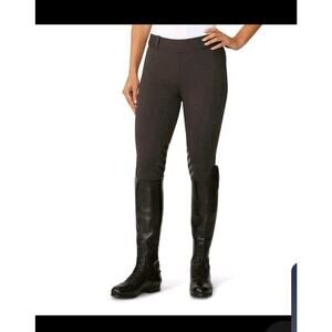 Ovation Ladies Equestrian GripTec Knee Patch Tight -Mid Rise- Charcoal Small
